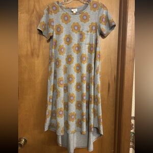 Women’s LuLaRoe Gray Daisy Multicolored Carly Size XXS